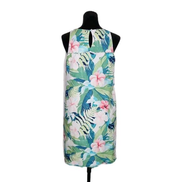 Tommy Bahama Hibiscus Hues Linen Shift Dress Size Small Hawaiian Tropical Resort - Picture 4 of 8